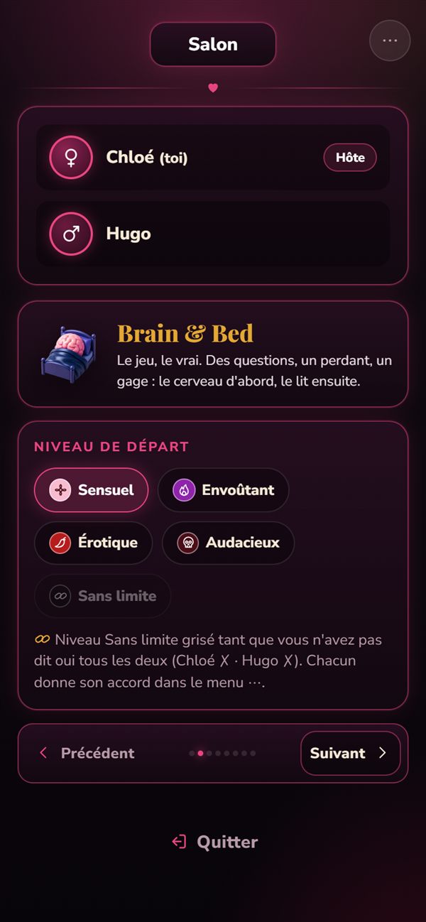 Le réglage des niveaux d'intensité